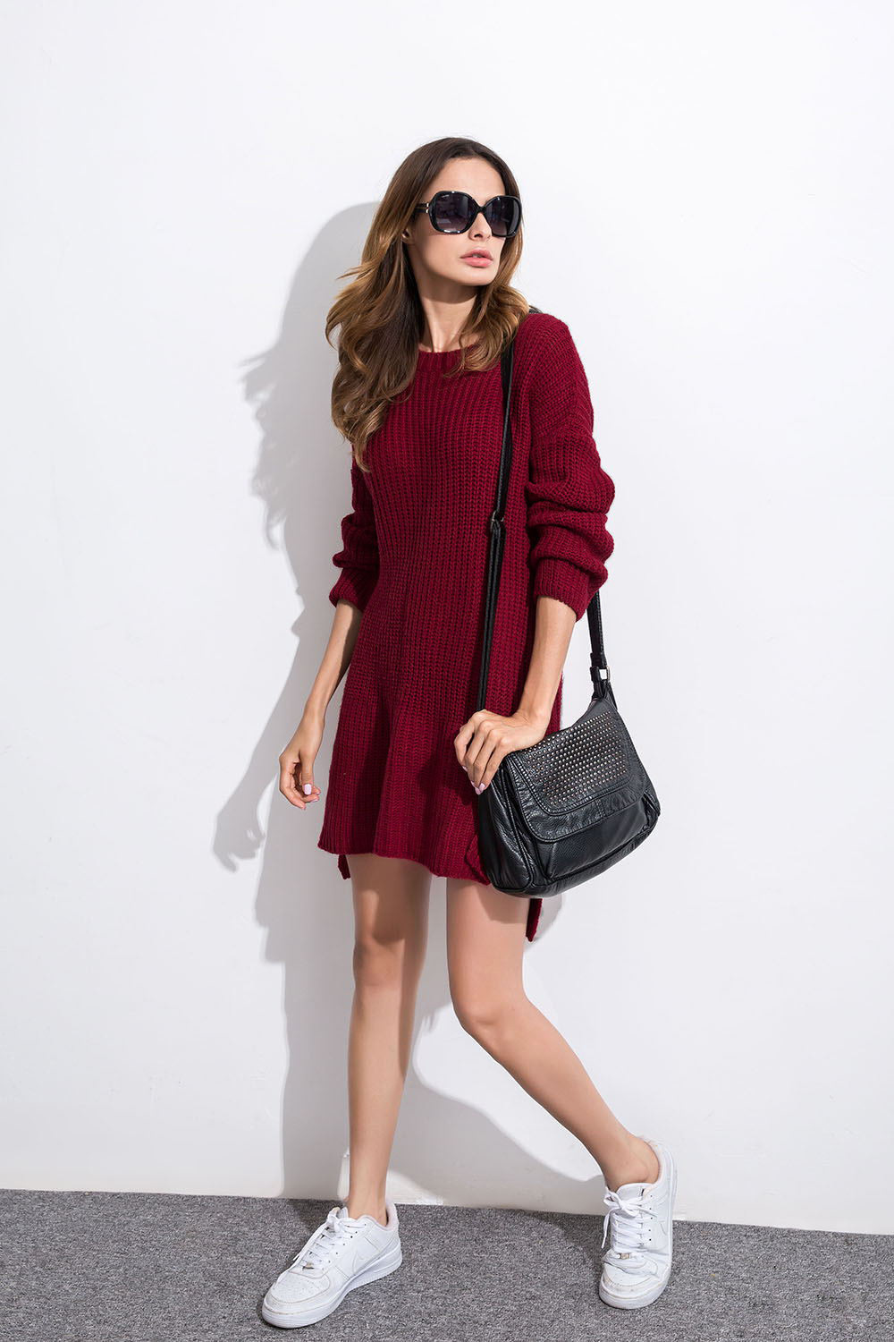 pure color casual long-sleeved sweater  NSJR17288