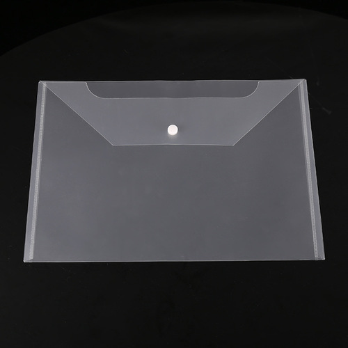 Factory wholesale snap transparent file bag custom printed logo plastic pp file bag a4 file bag custom made