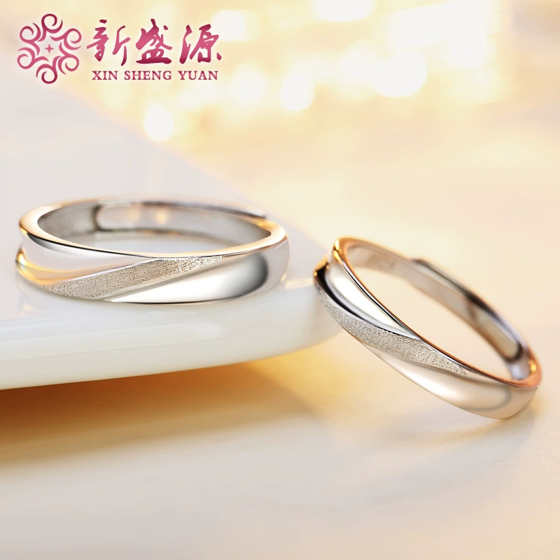 Оригинальное матовое Открытое кольцо для пары Пара простых матовых мужчин и женщин живая пара кольцо из серебра 925 пробы Студенческая японская Корейская версия