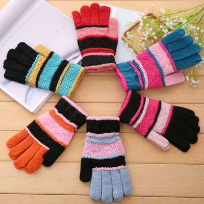 K222 Couple Gloves knitting practical men and women Wool glove 2016 new pattern winter wholesale