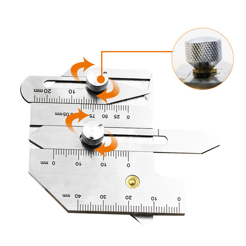 Welding inspection ruler, welding inspection ruler, welding gauge measuring ruler, groove angle undercut depth ruler