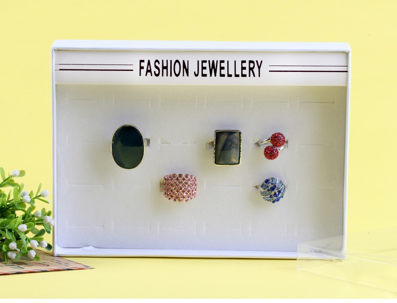 Shop Display Box 24 Hole Ring Display Box Transparent World Cover Carton Wholesale Nihaojewelry display picture 3