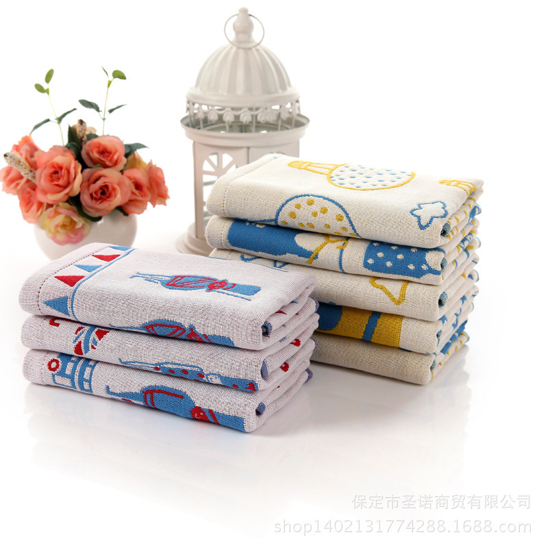 智阳 秋冬新款创意纱布儿童毛巾 婴童小面巾 厂价批发|ms