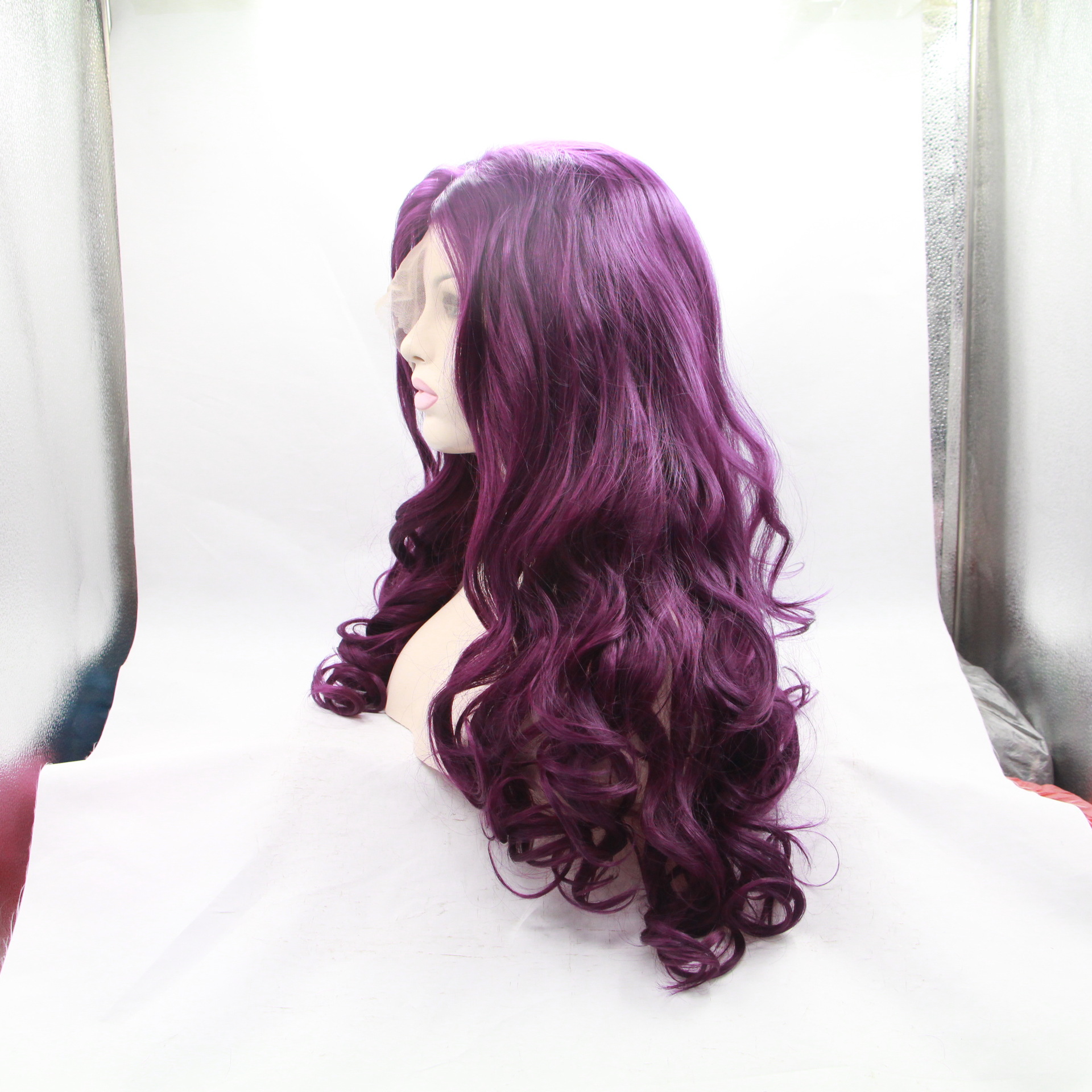 NEWLOOK W1015 nuevo cabello largo elegante pelucca de encaje peluca de enseñanza peluca de cabeza