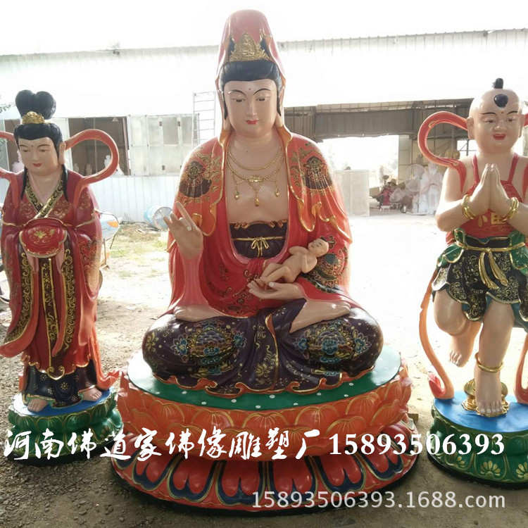 河南佛道家批发佛教神像 四大菩萨 文珠菩萨图片 观音菩萨价格