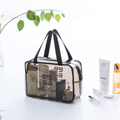 Transparent makeup bag travel tote toiletry bag for women portable touch-up storage bag bathroom bag can be printed with LOGO