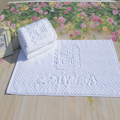 淮安厂家直销全棉绣花可加印LOGO厂家直销全棉提花地巾|ru