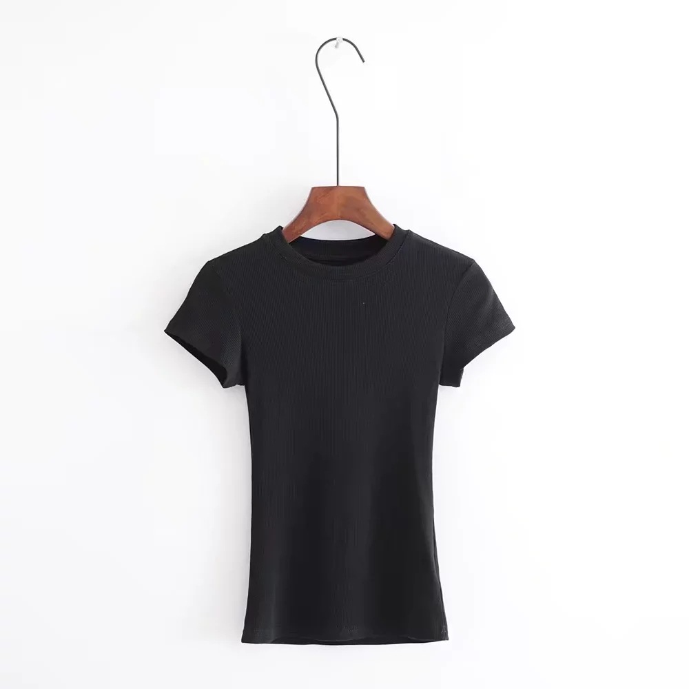 Solid color slim T-shirt NSAC48739