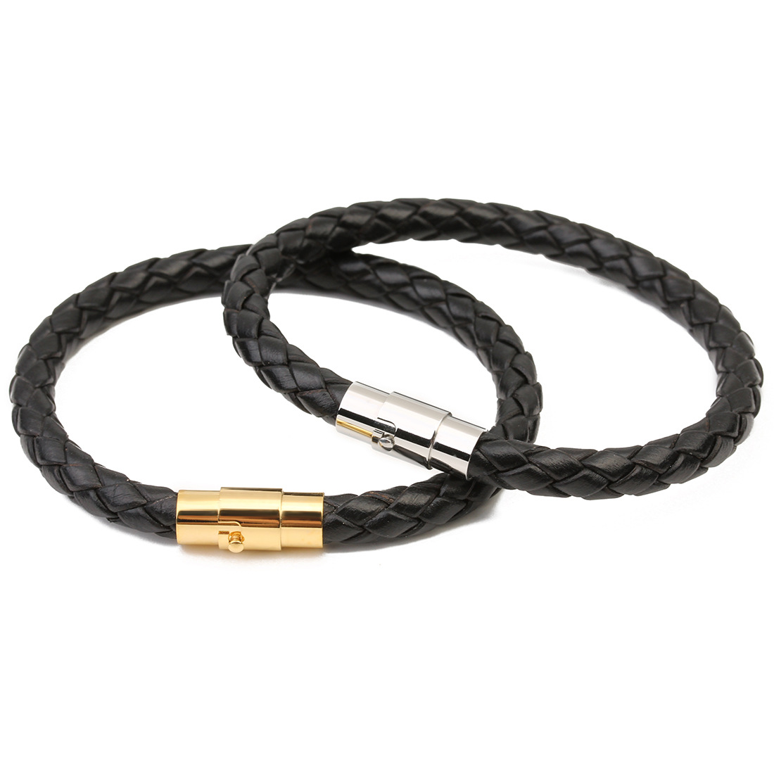 Men's Leather Braided Bracelet