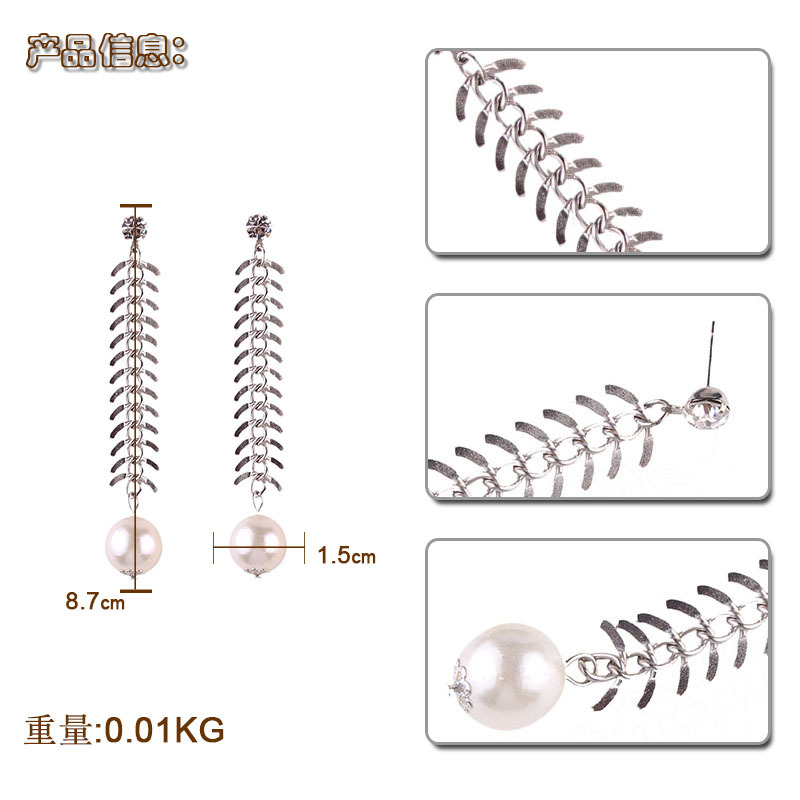 Occident and the United States alloy plating earring (silver white)NHJQ9210-silver white