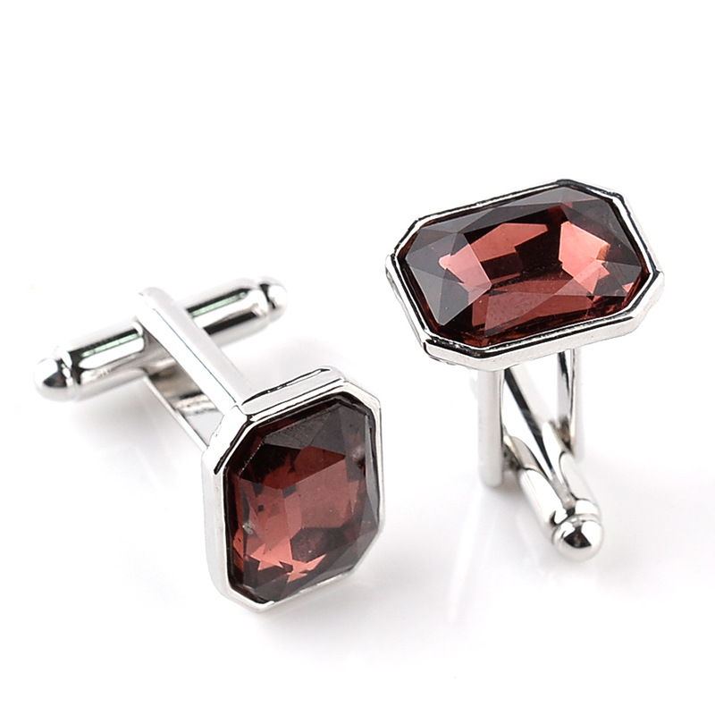 Glaskristall Manschettenknöpfe Für Herren Bunte Hemd Accessoires_voghion.com