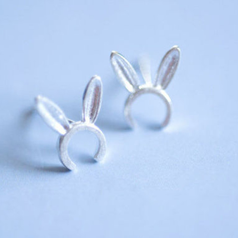 Fashion Rabbit Ear Stud Alloy Plating Cute Animal Bunny Ear Studs Wholesale display picture 7