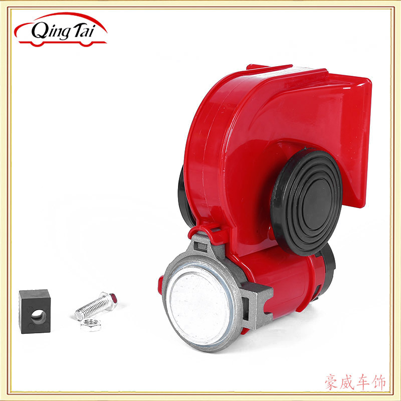 Factory direct sales of car horns, red 12V air pumps, snail horns, and wholesale of car and motorcycle electrical horns detail image 8