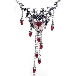 65g Weight Artificial Crystal, Rhinestones Inlay Material Earrings, Necklace, Jewelry Set Classification Retro Heart Shape Zinc Alloy Enamel Inlay Artificial Crystal Rhinestones Women's Earrings Necklace Jewelry Set