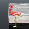 Fashionable high high-end brooch, enamel from pearl, pin lapel pin, Korean style, new collection, flamingo, wholesale