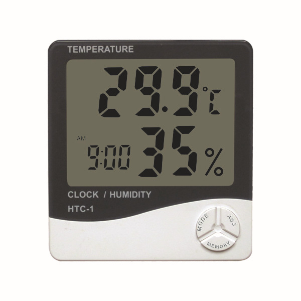 家居用温湿度计 温度表 带时间功能 HTC-1 CLOCK HUMIDITY METER