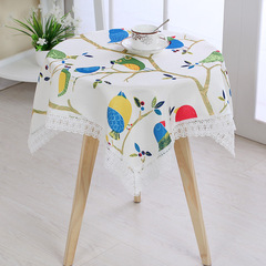 Tablecloth square tablecloth coffee table small round table tablecloth cotton and linen small fresh study tablecloth rectangular