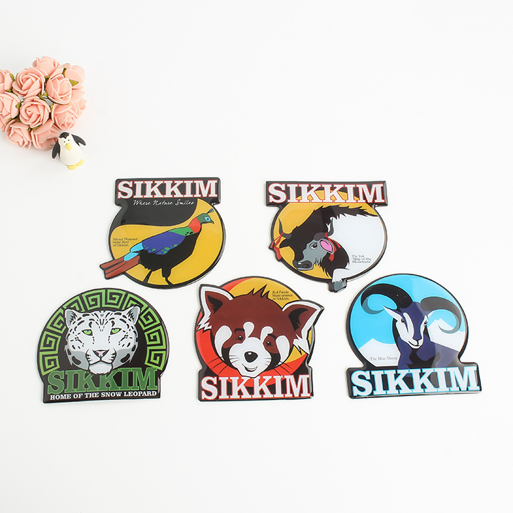 动物卡通磁铁冰箱贴订制 异形水晶滴胶磁性冰箱贴饰品工艺品