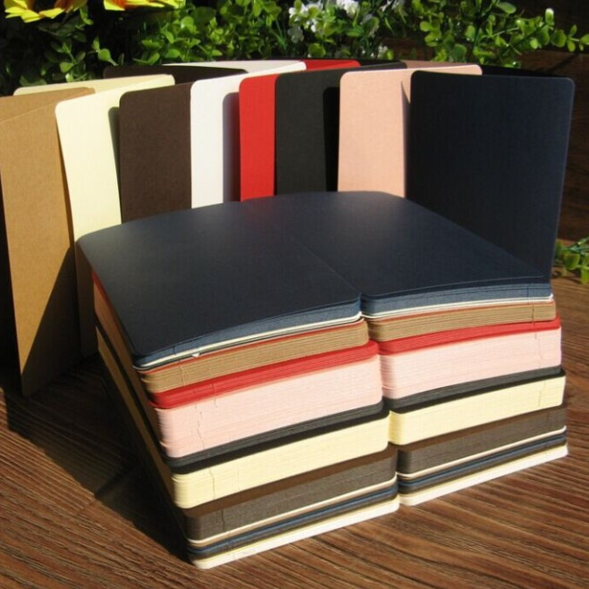 圆角DIY折叠贺卡模板 空白对折卡片 手绘涂鸦牛皮白卡 多款选