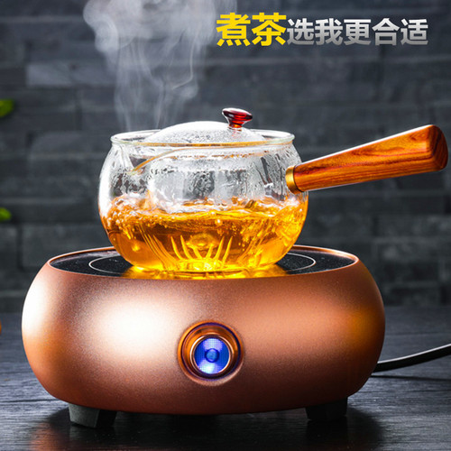 Manufacturer wholesale household wooden handle glass teapot thickened electric ceramic stove special side handle teapot high temperature resistant teapot