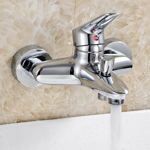 Copper shower faucet, Silo triple faucet, hot and cold bathtub mixing faucet, bathroom concealed triple faucet