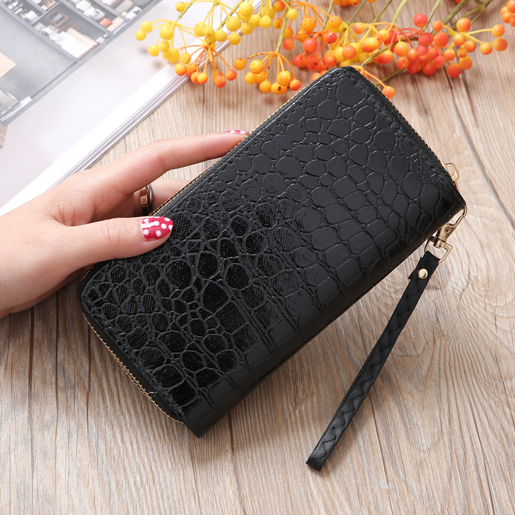 Fashion Stone Pattern Long Double Zipper Wallet Wholesale display picture 1