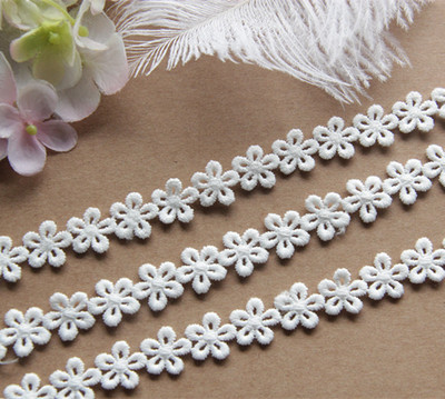 手工DIY辅料 日版水溶花边 牛奶丝花朵刺绣花边 宽1.5cm