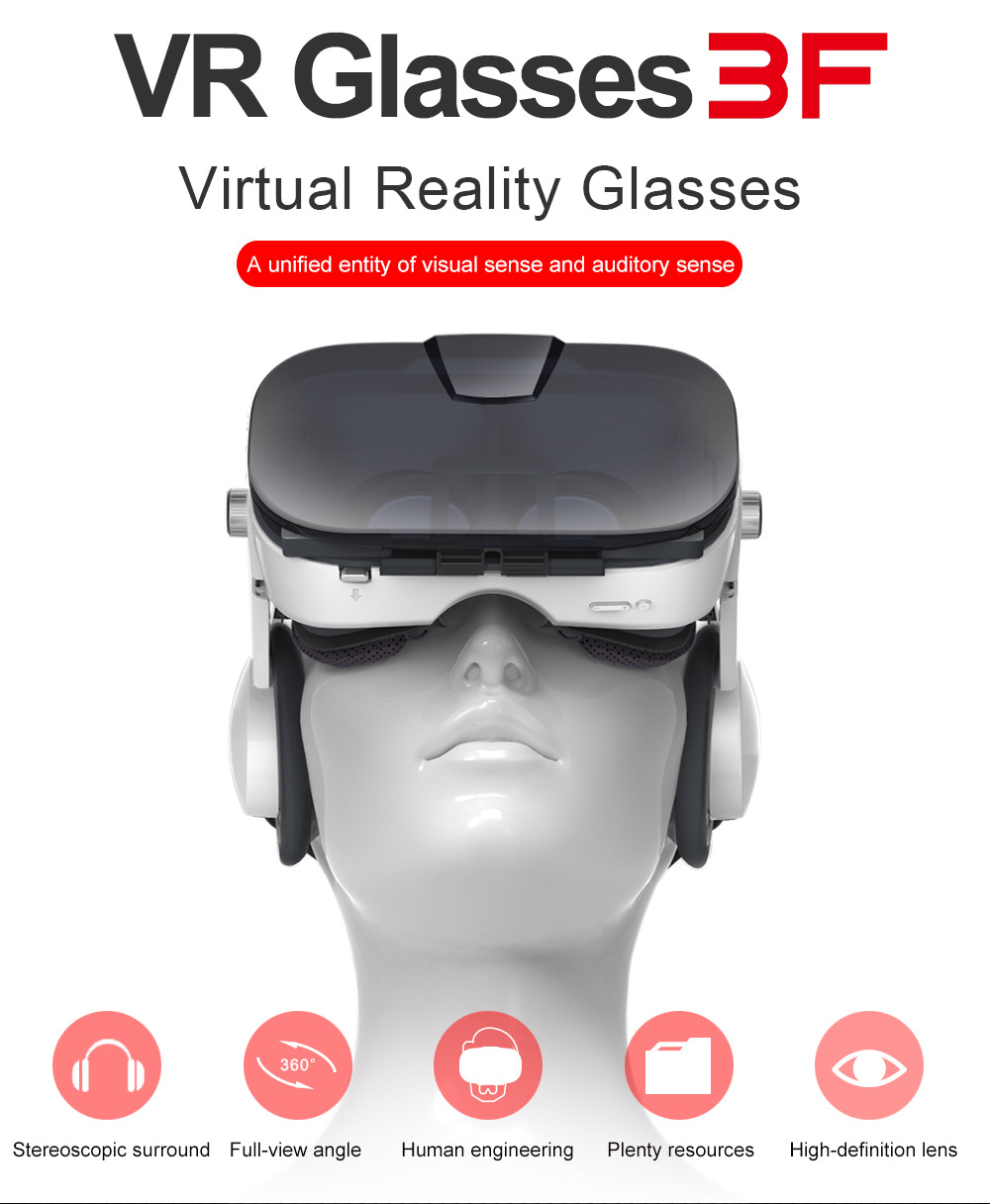 FiiT VR 3F中性虚拟现实头盔VR眼镜3D游戏立体耳机环绕视听眼镜