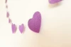 Shiny dark purple 3-meter string (5CM heart-shaped)