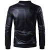 European Code Hitz Mens Carrie leather collar high-end leather oversized embroidery locomotive