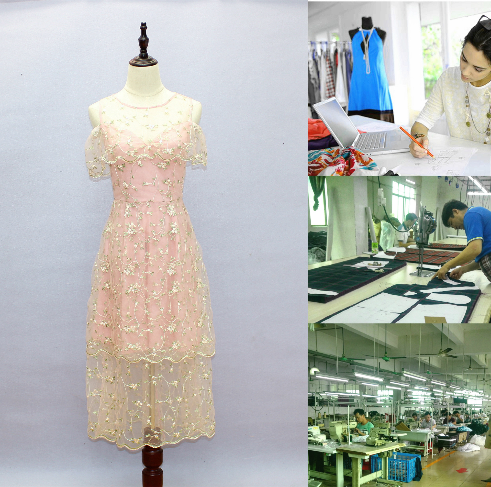 2018 Women's wear new pattern Spring and summer Jacobs Embroidery Dress Book factory Production and processing