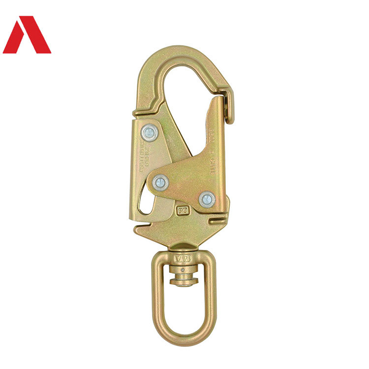 美标户外登山安全旋转钩 高空作业挂钩安全带大钩保险钩 高品质