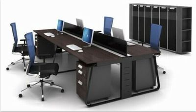 Guangdong Simplicity to work in an office furniture combination Staff tables Single person 4 screen Card position staff computer Tables and chairs