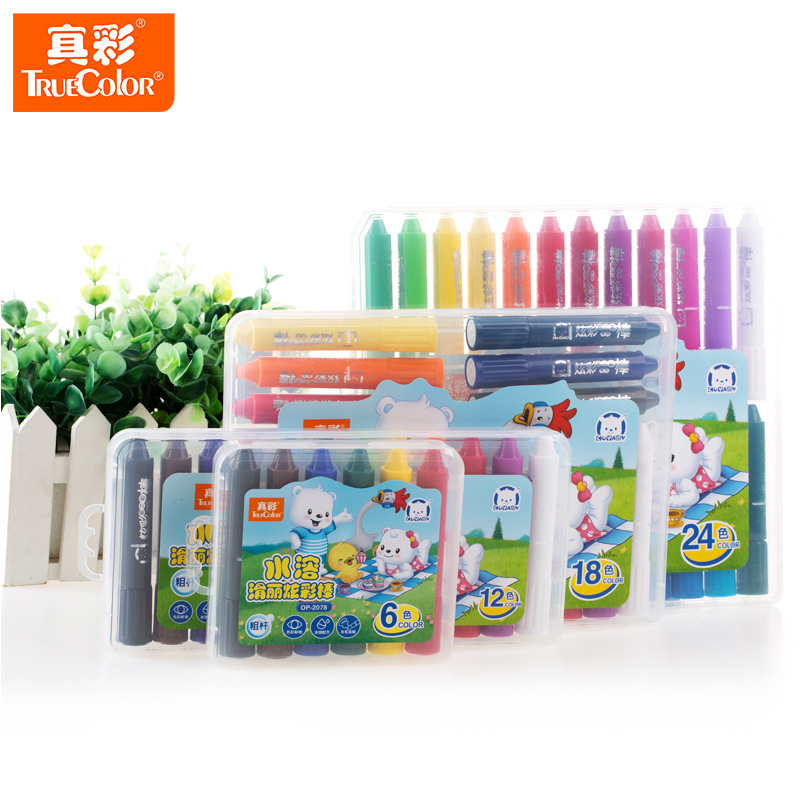 True color 36 Bright color bar 2078 rotate Water solubility Oil painting stick children Primary and middle schools painting Crayons