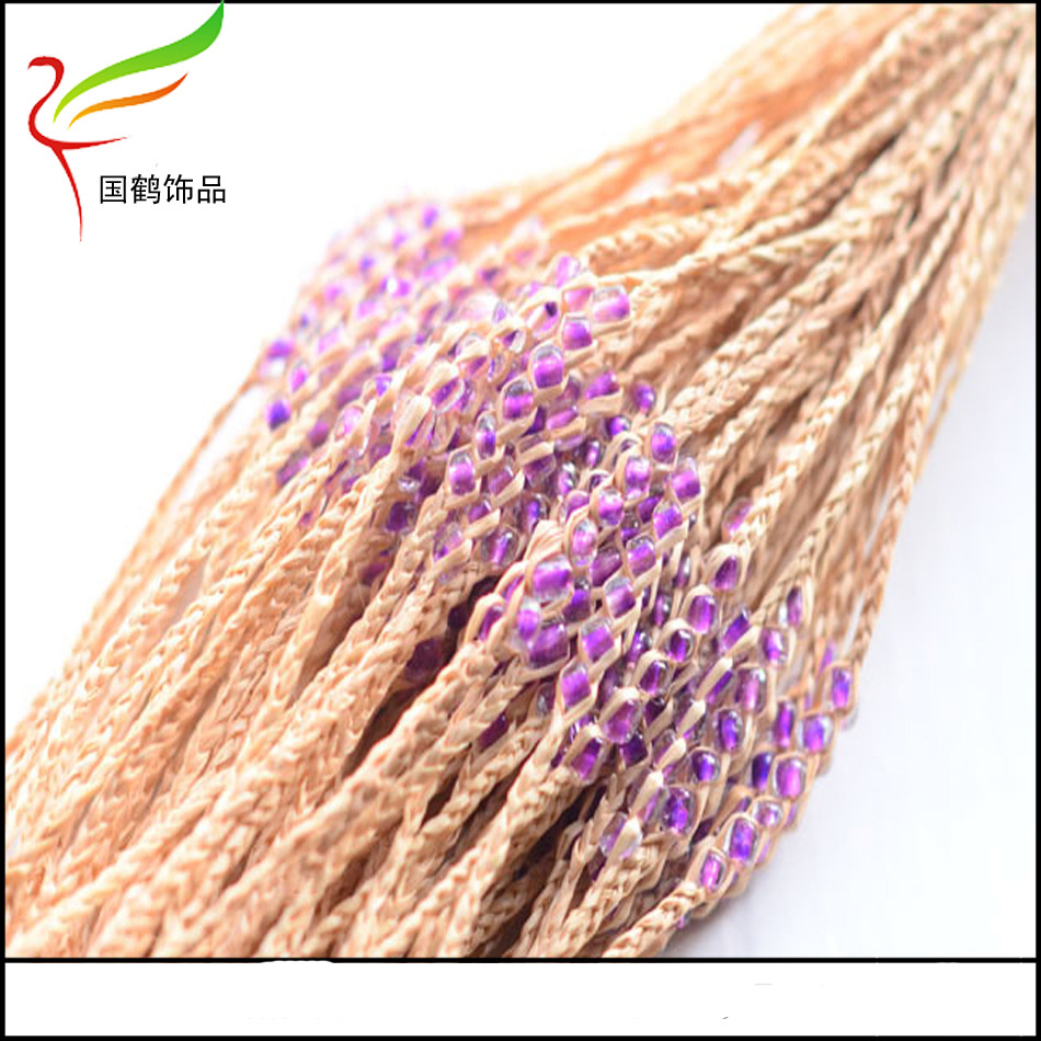 拉菲草6颗米珠手链16