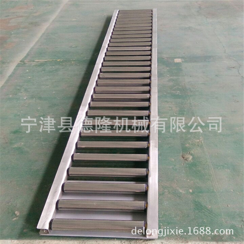 无动力手推滚筒流水线轻型滚筒输送机不锈钢滚筒输送机滑梯滚筒线