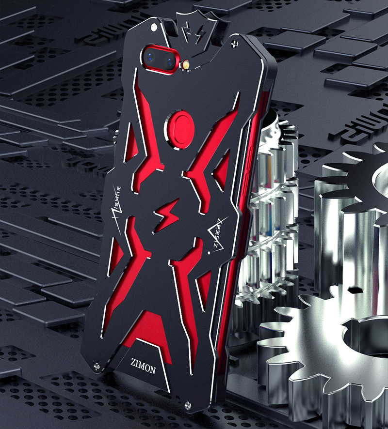 SIMON THOR Aviation Aluminum Alloy Shockproof Armor Metal Case Cover for OPPO R11s