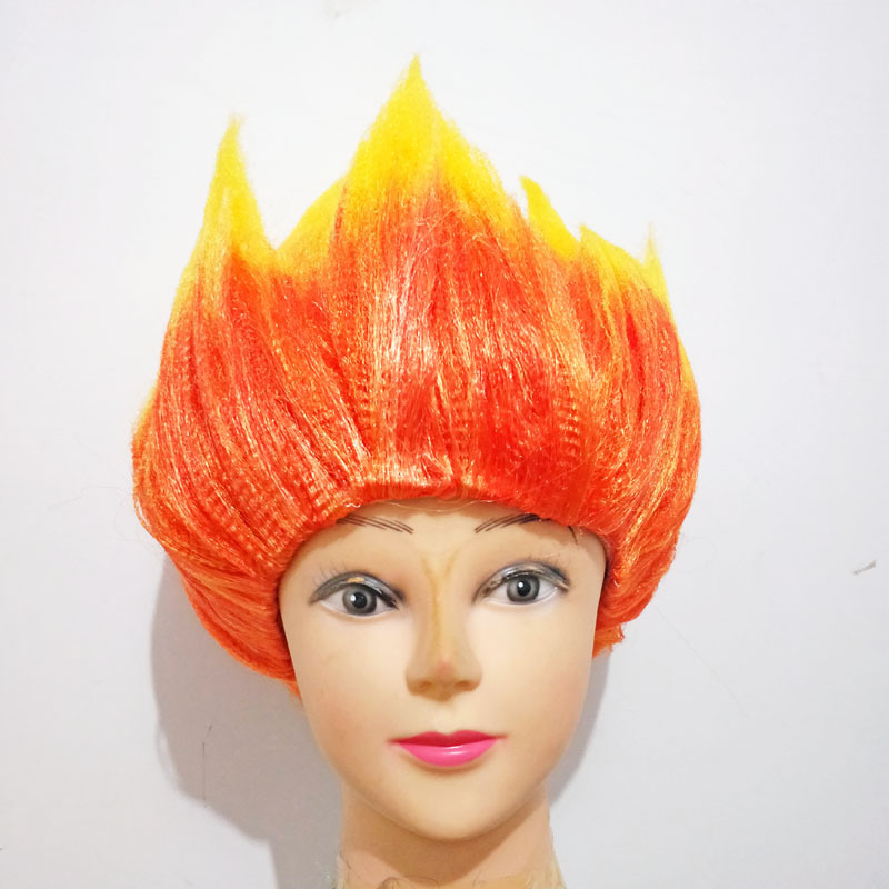 Mufei trolls Troll Head Flame Head Dragon Ball Wig Sun Wukong Super Saiyan Anime cos Fake