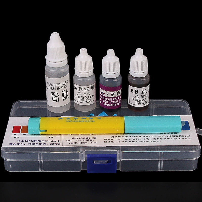Ящик для инструментов определения качества воды очиститель воды демонстрационный ящик продукта остаточный хлор PH реагент кислотно-основной тест минеральная ручка
