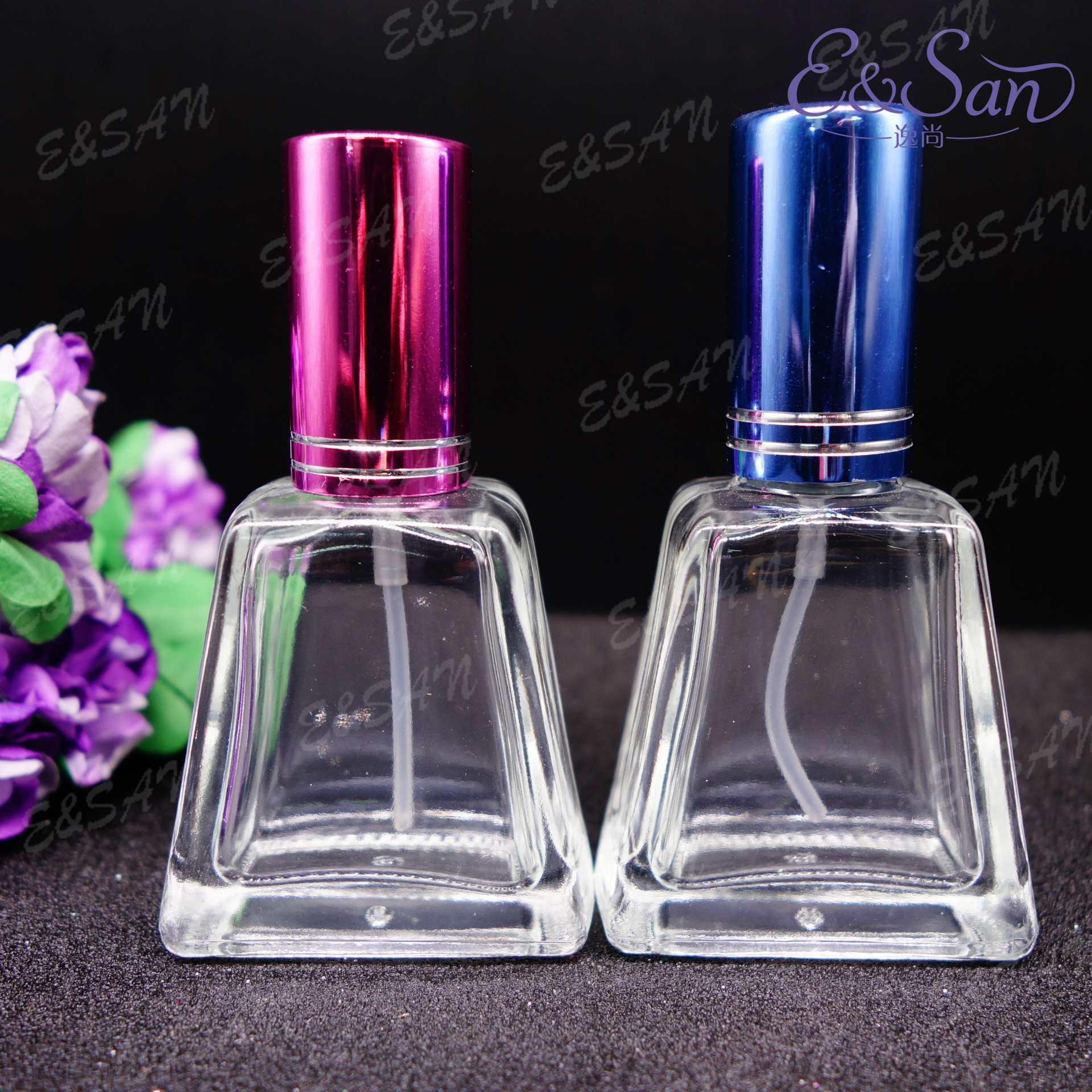 FX1370-12ML梯形透明玻璃化妆品香水瓶喷雾分装瓶化玻璃空瓶