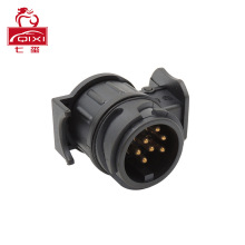 欧式汽车13转7插头拖车转接头卡车接口房车电源线插座连接器