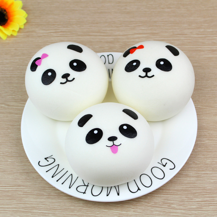 goods in stock PU simulation Slow rebound panda Expression bread Photography shot prop Safety and environmental protection Explosive money