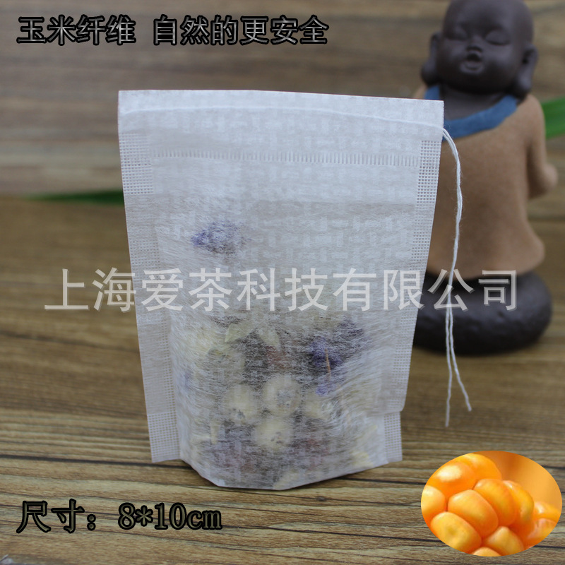 100 Pieces of 8*10 Corn Fiber Drawstring Tea Bags, Disposable Tea Bags, Small Tea Packaging for Portioning 100 Pieces of 8*10 Corn Fiber Drawstring Tea Bags, Disposable Tea Bags, Small Tea Packaging for Portioning