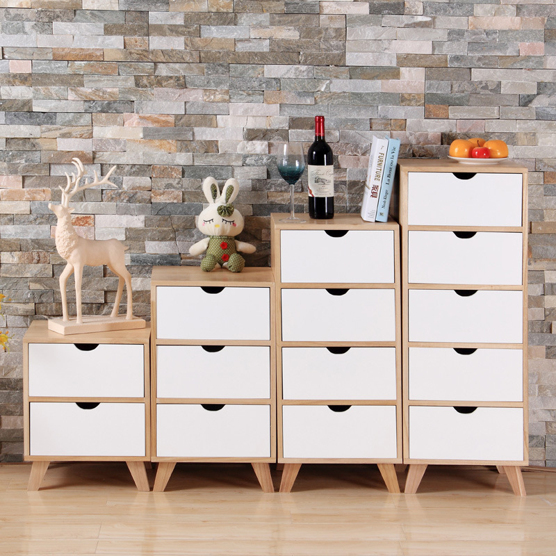 实木床头柜斗柜收纳柜储物柜窄柜客厅卧室边柜抽屉一件代发