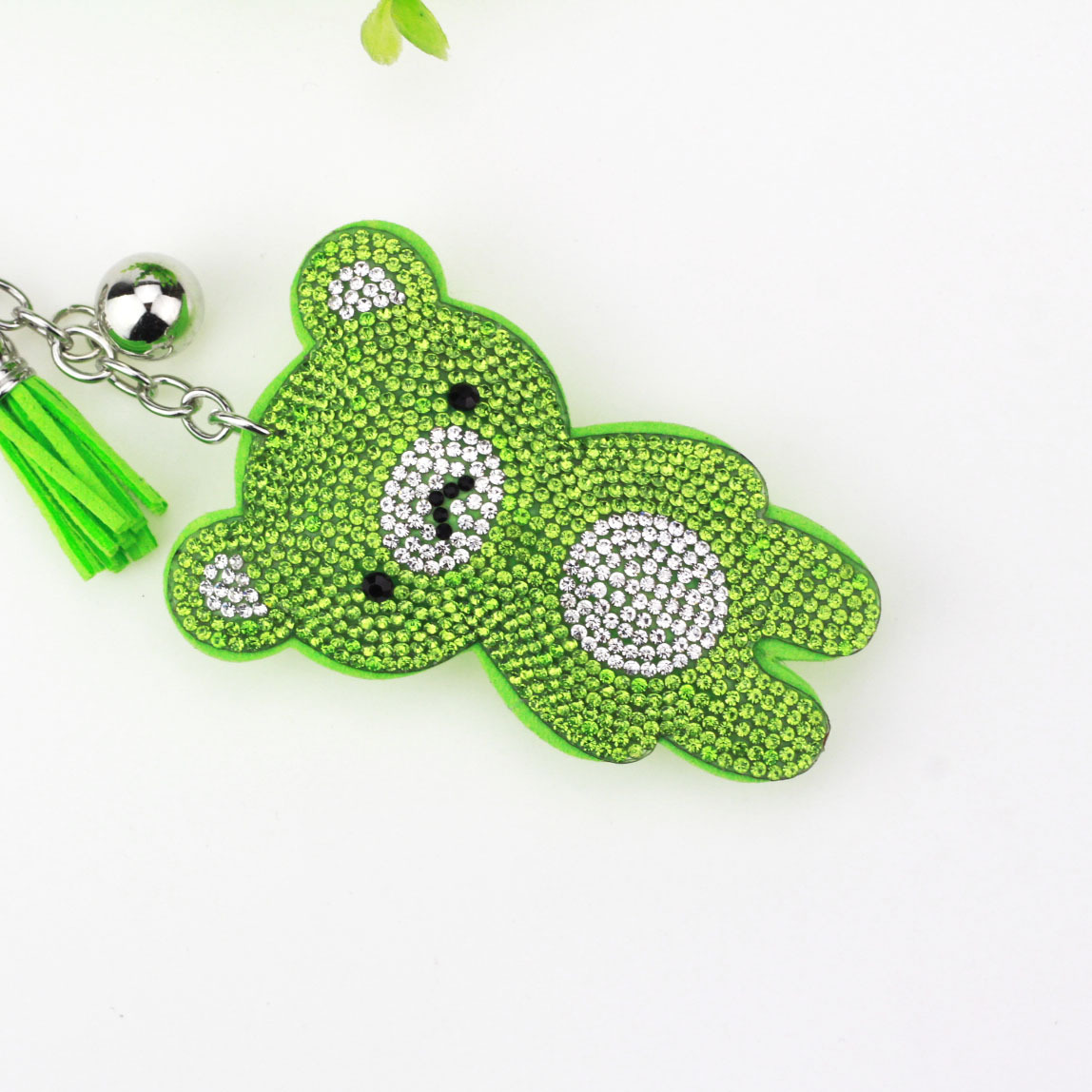 35g Weight Keychain Classification 1 Piece Quantity Daily Occasion Flannel Material Bag, Bear Pattern Women's Gender Diamond Design Cute, Korean Style Style 1 Piece Bag Bear Keychain Flannel Women's Cute Korean Style Keychain 11