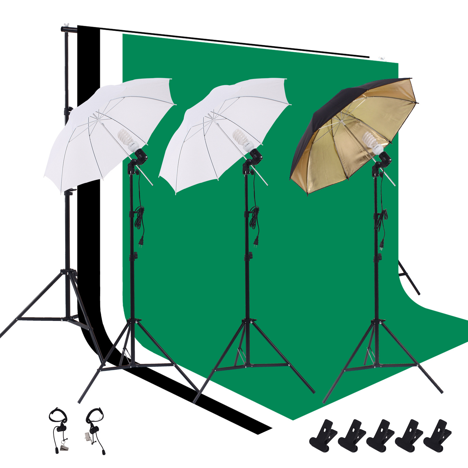 反光伞 柔光伞 背景架 背景布 摄影套装出口跨境现货厂家直销