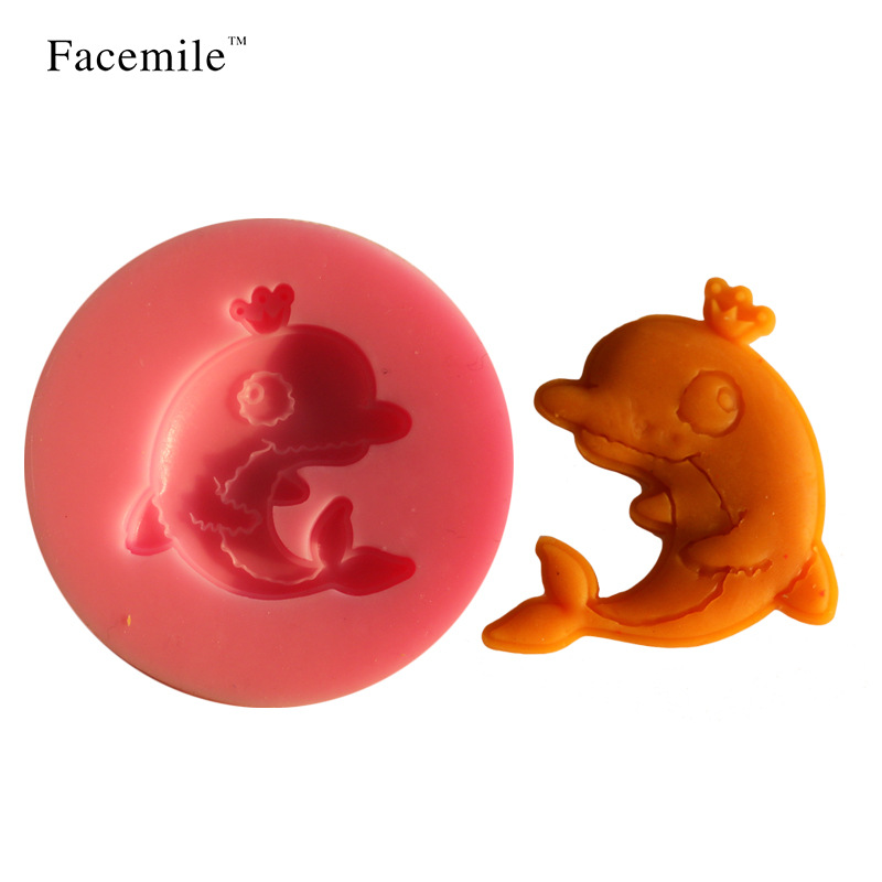 DIY海豚翻糖蛋糕液态硅胶模具 烘焙巧克力蛋糕模具 翻糖工具