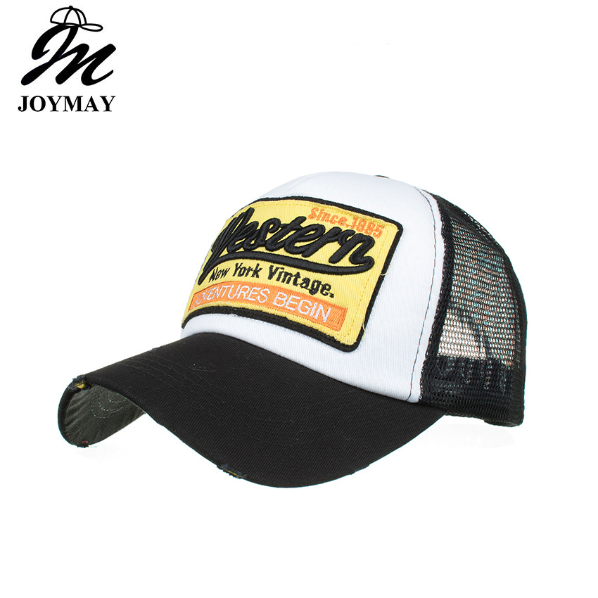 春夏新品水洗棉字母绣花网帽棒球帽鸭舌帽太阳帽B487