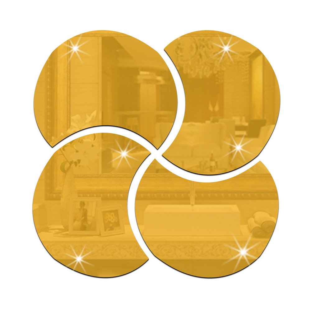 3d Round Mirror Wall Clock Removable Sticker Home Decoration_voghion.com