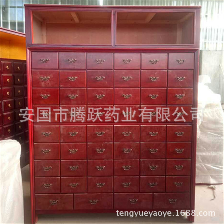 Solid Camphor Pine Chinese Medicine Cabinet 52 Drawer Herbal Storage Chest for Clinics and Home Apothecaries specifications